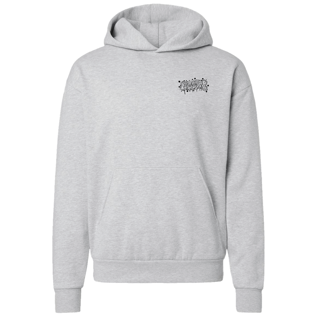Grey Blzzzap hoodie graffiti x neighborhood hero