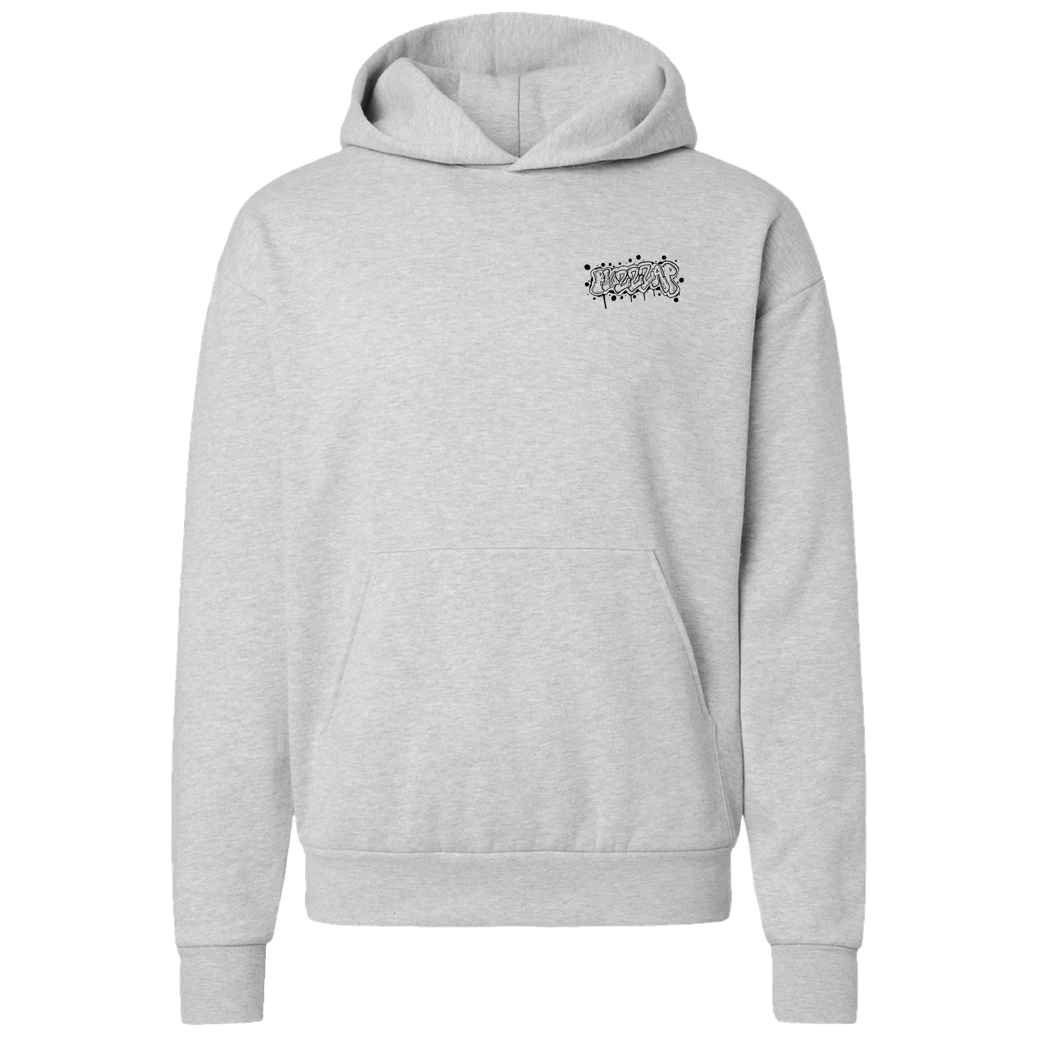 Grey Blzzzap hoodie graffiti x neighborhood hero